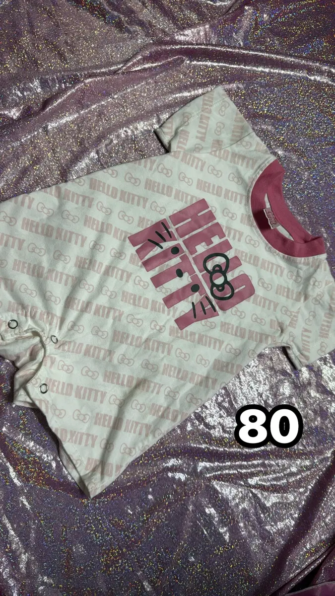 아기옷)키티 바디수트80