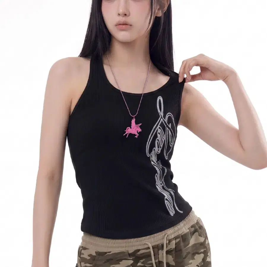 SY BASIC HALTER NECK TOP(BLACK)