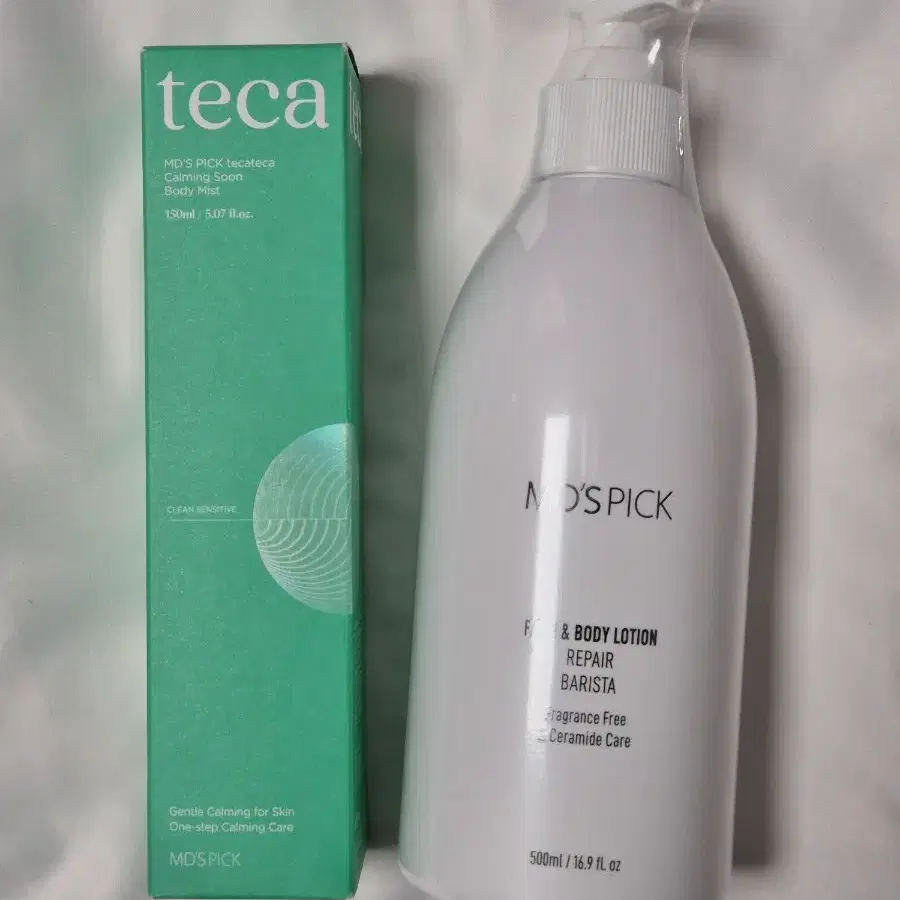 (새상품일괄)테카테카 카밍 순 바디미스트 150ml+페이스&바디로션 500ml