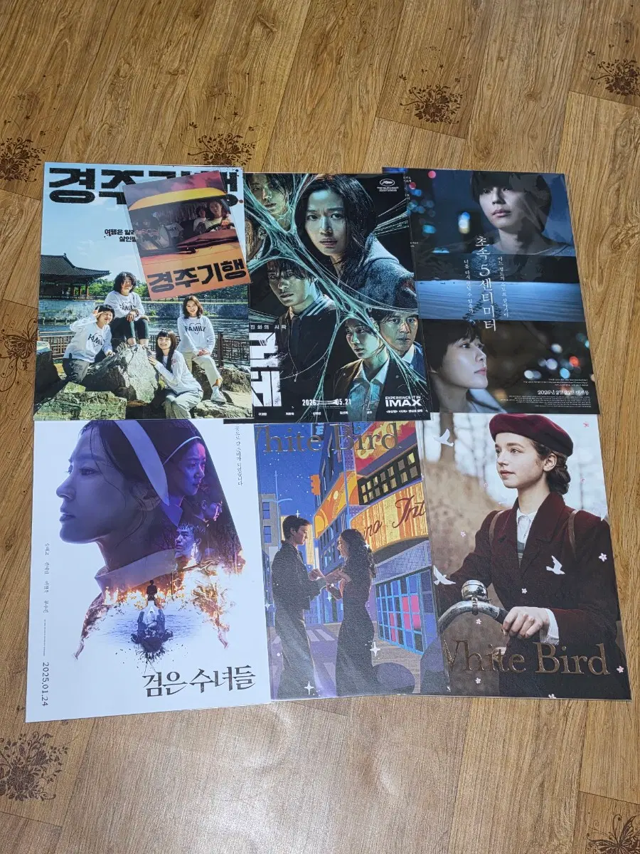 일괄)경주기행아트카드 경주기행포스터 군체포스터 초속5센티미터포스터 검은수녀들포스터 화이트버드포스터 영화포스터 영화특전
