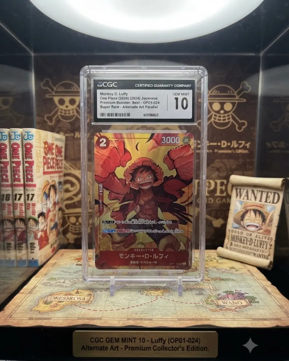 [특가!] [CGC 10 젬민트] 원피스 카드 TCG 몽키 D. 루피 SR OP01-024 The Best PRB-01 (일어판)