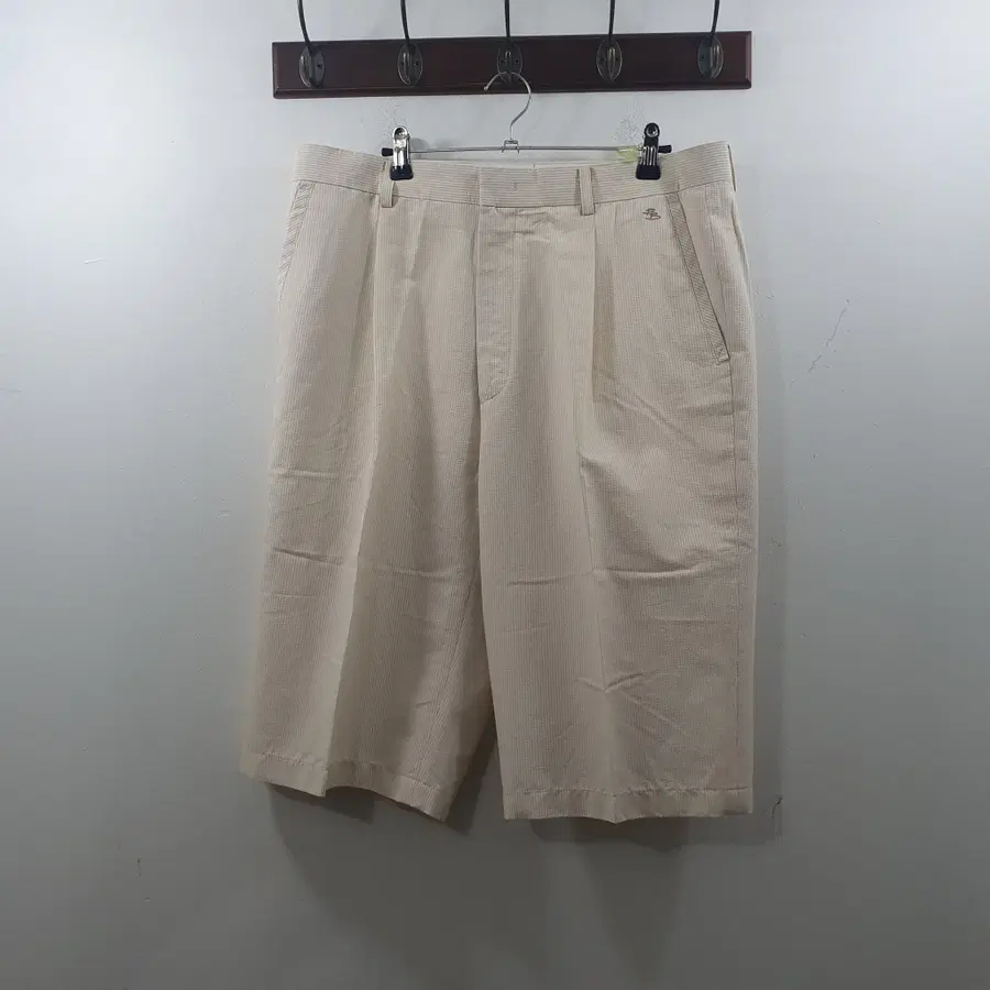 88 피에르 발망 남성 베이지 여름 시어서커 오부 팬츠