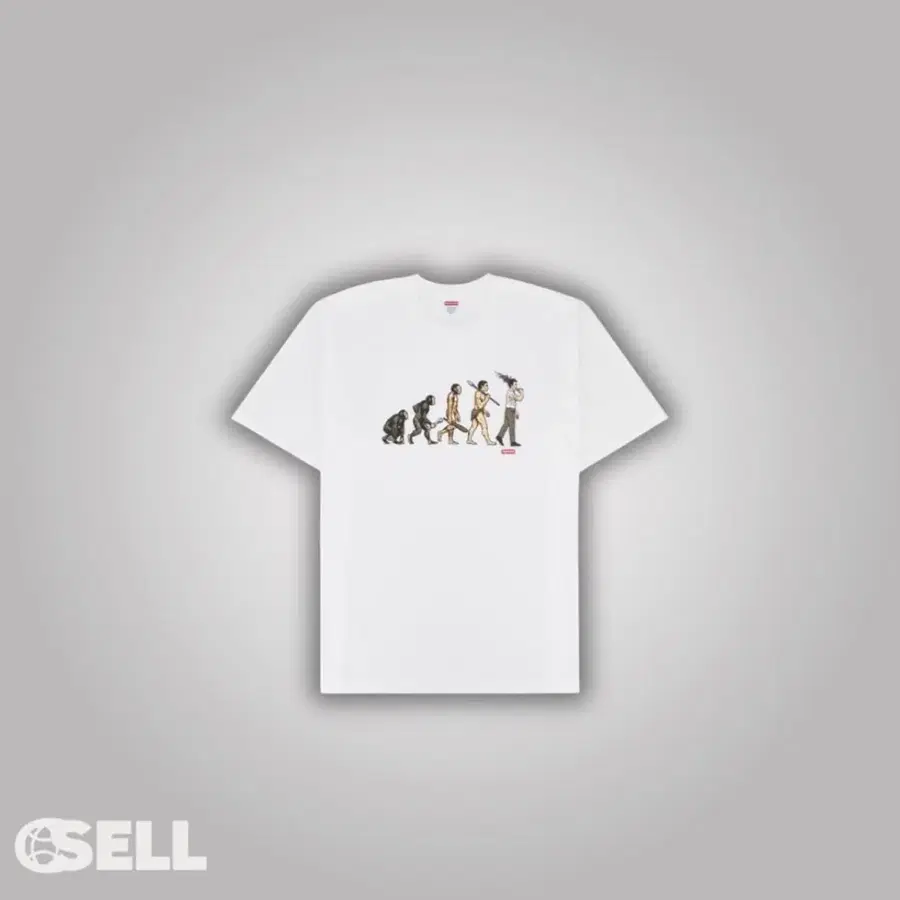 슈프림 에볼루션 티셔츠 화이트 반팔 (남녀공용)