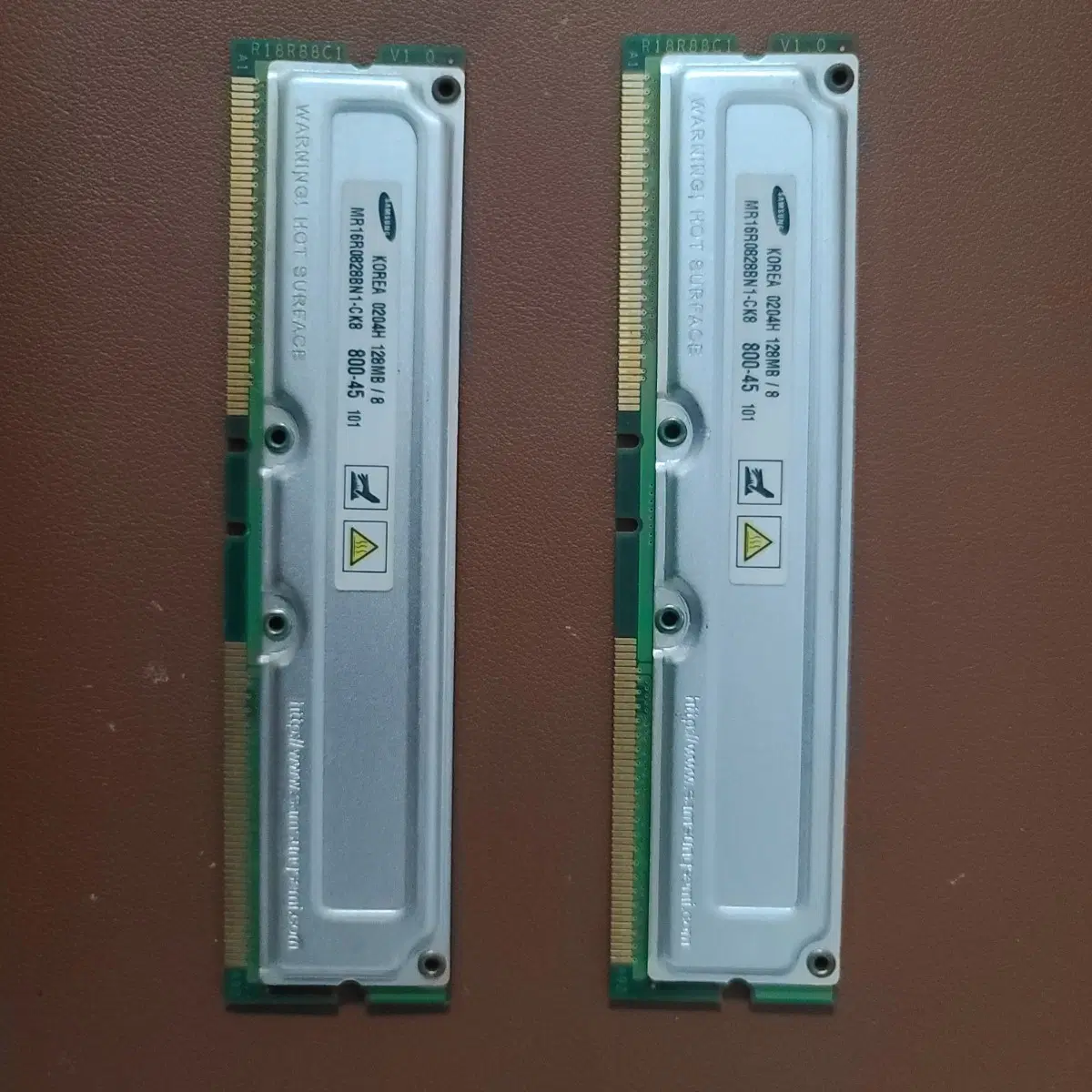 삼성 RDRAM, 램버스램, 128MB, 2개셋트