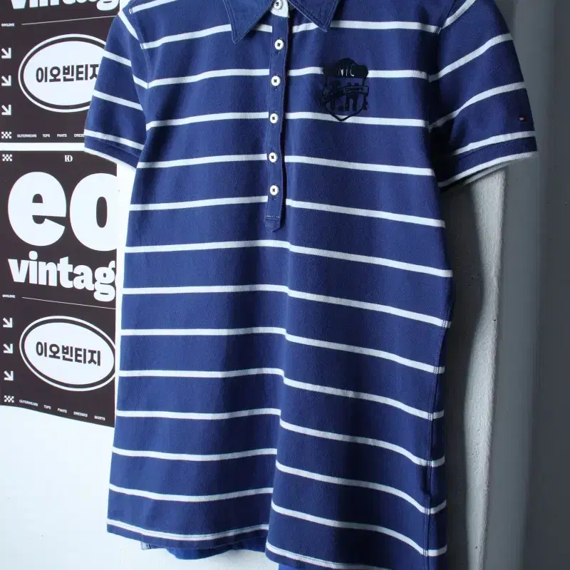 W(L-XL) 타미힐피거 반팔 카라 티셔츠 NYC 블루-H36350