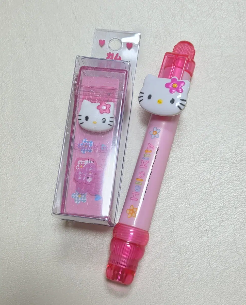일괄)고전키티 카오하나 손전등 라이트 카오하나키티 케이스 메모지 보관함