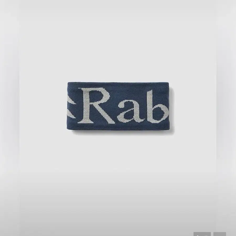 RAB 로고 니트 헤어밴드 네이비