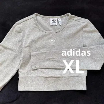 아디다스 오리지널 adidas 크롭 숏 상의 그레이
