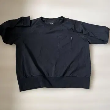 THE NORTH FACE 속건성 가슴 포켓 롱 T셔츠 블랙 우먼 L