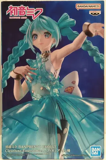 BANDAI SPIRITS 피규어 VOCALOID 하츠네 미쿠 BANPRESTO EVOLVE Clearluxe-EmeraldGem-
