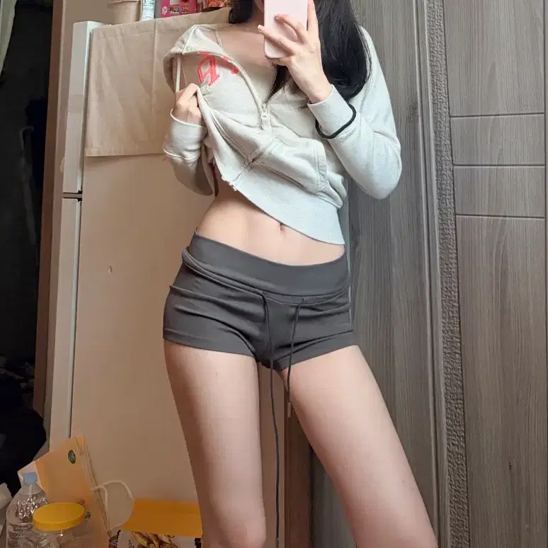 (실착) 갭 아이보리 후드집업
