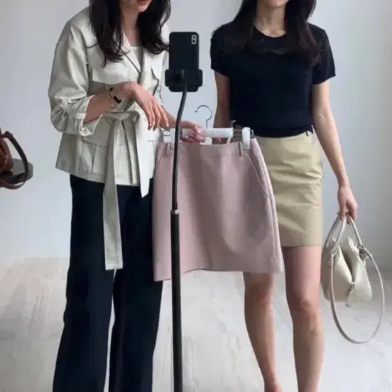 시에 드레 미니스커트 핑크. XS