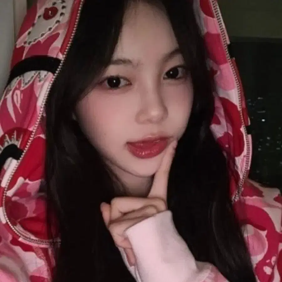(핑크x) 베이프 크리스탈 카모 후드집업 XL