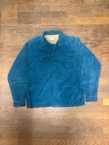 50s VINTAGE USA 코듀로이 오픈 카라 셔츠