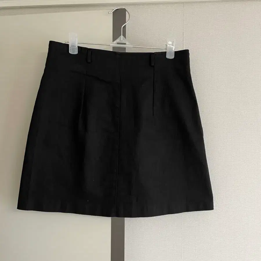 A라인 블랙 미니 스커트
