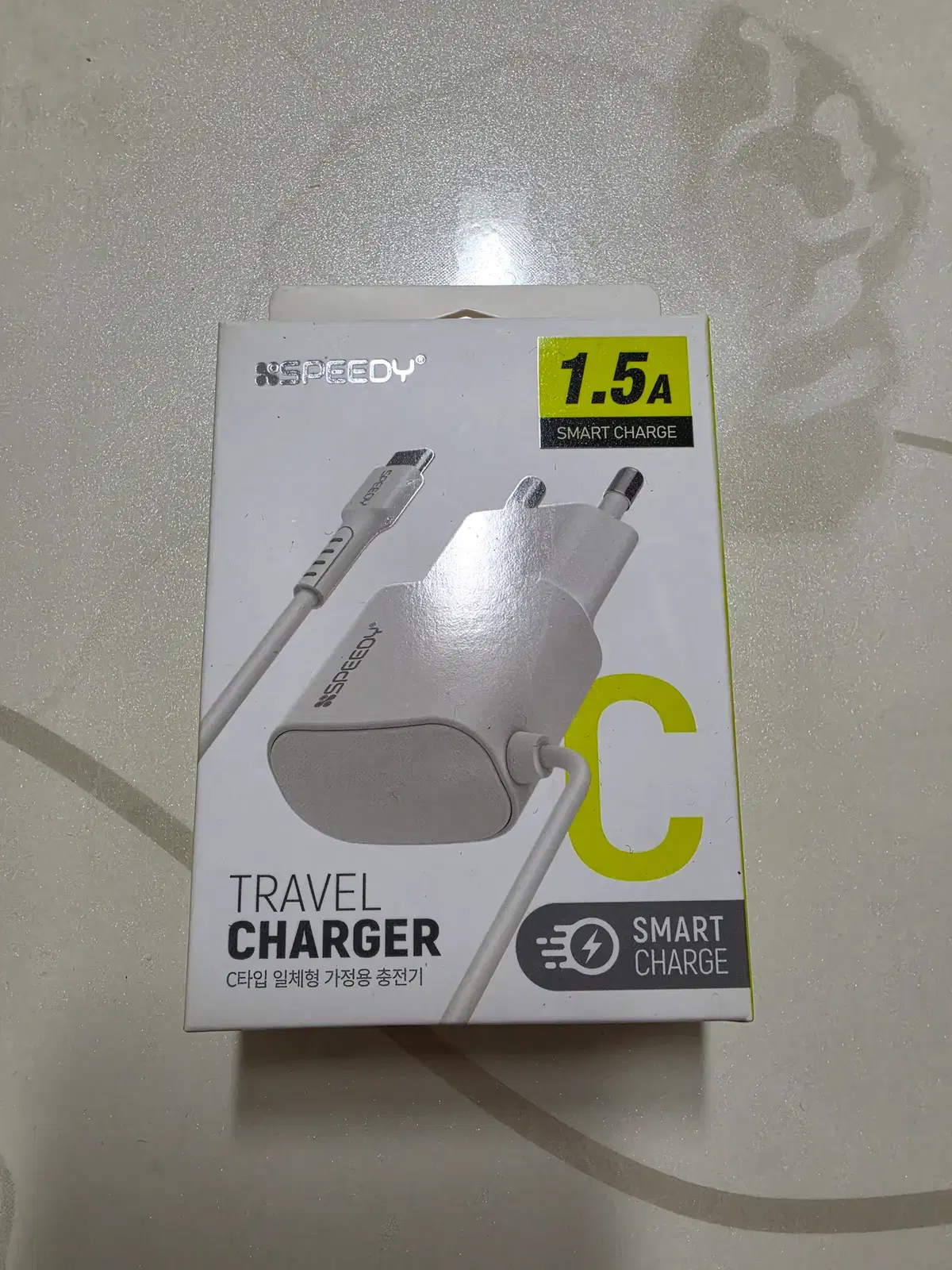 SPEEDY 1.5A C타입 일체형 가정용 충전기 (Travel Charger) 3천원에 팝니다.
