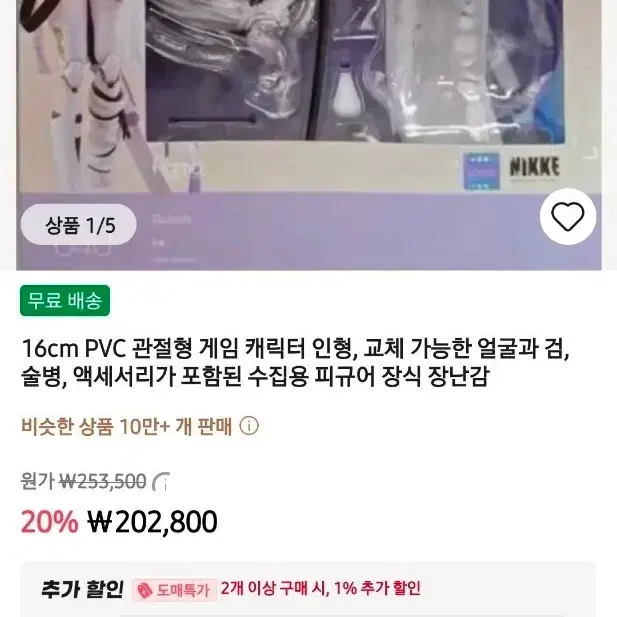니케 16cm PVC 관절 피규어 Red Lotus