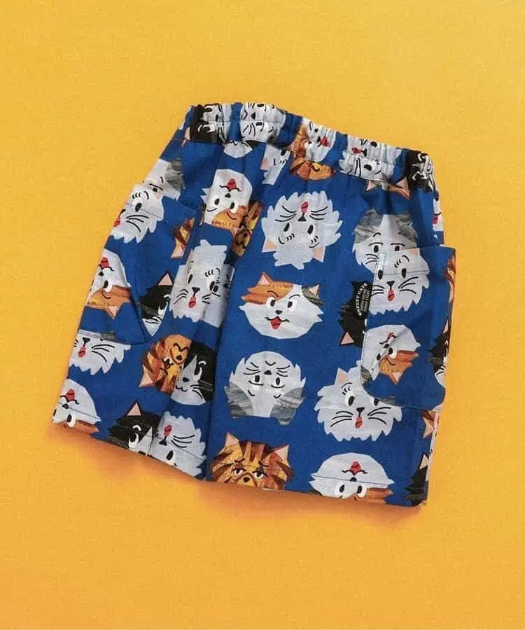 Breeze 브리즈 고양이 패턴 반바지 키즈120 새상품