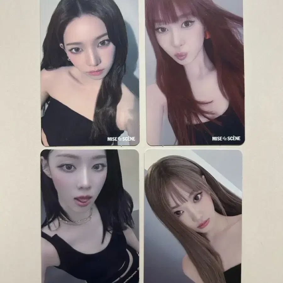 에스파 미쟝센 헤어에센스 특전 미공포 포카 양도 판매 카리나 지젤 윈터 닝닝