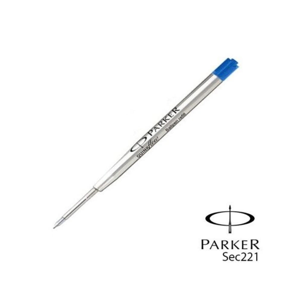 새 0.8mm 파란색 파카 Quink F 정품 볼펜심 잉크 리필 교체용 Parker 볼펜 리필심 블루 중간굵기 필기 서명 사무용 학생 공부 입학 취업 졸업 생일 축하 선물 고급펜