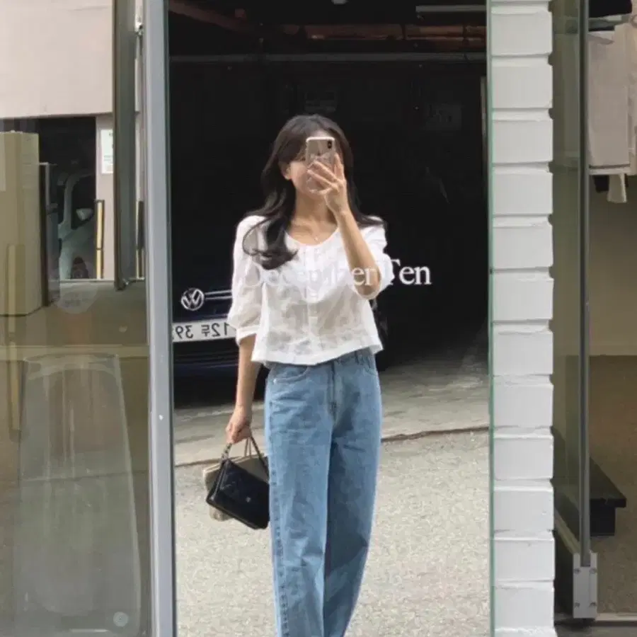 샵보울 플랫데님 M사이즈