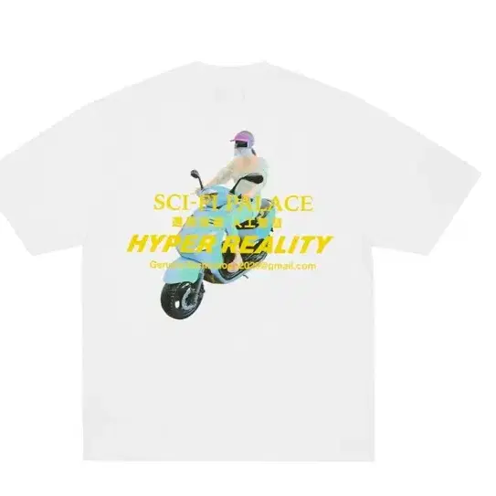 팔라스 x Sci-Fi 판타지 이메일 티셔츠 화이트 - 25SS