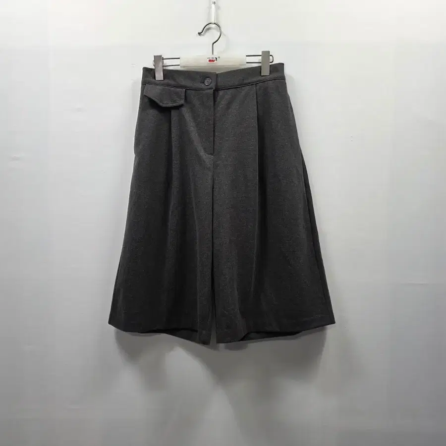1132 WEGO 차콜 모직 핀턱 큐롯 바지F 사이즈