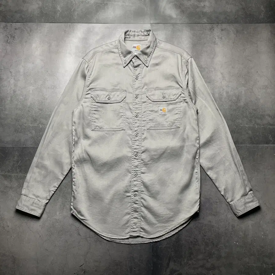 CARHARTT 칼하트FR 라이트그레이 플랩포켓 워크셔츠 A01379