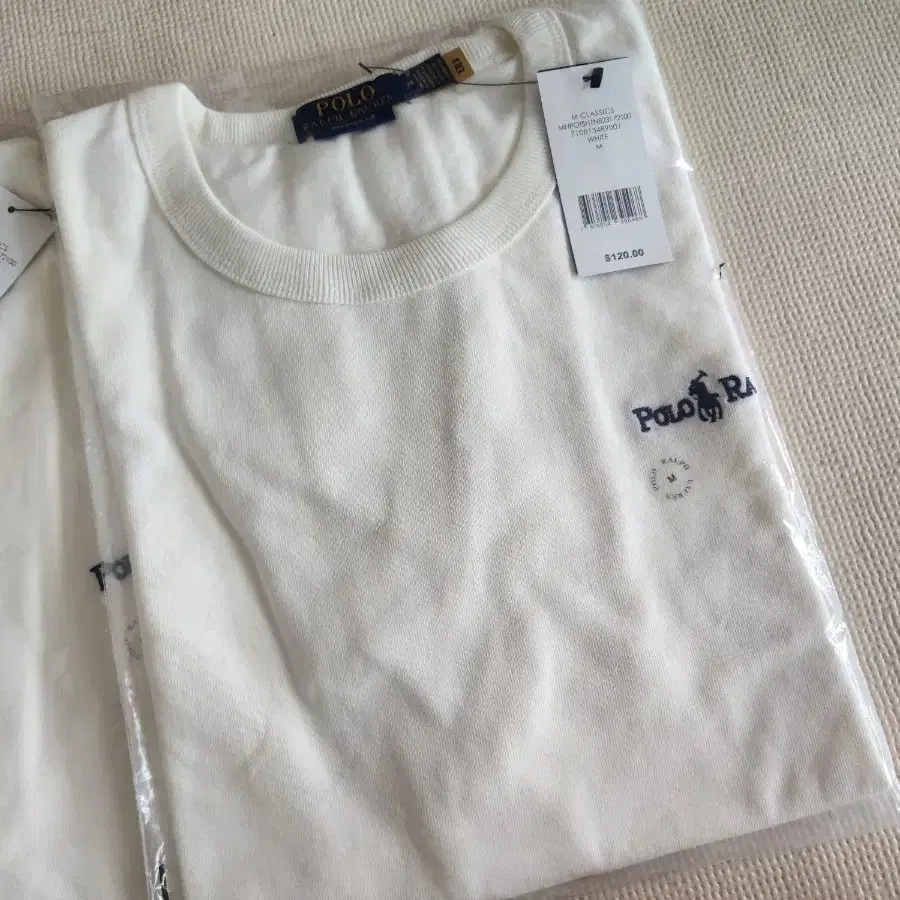 폴로 랄프로렌 화이트 반팔티M, XL