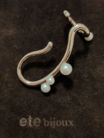 ete bijoux 진주 이어커프 실버 925
