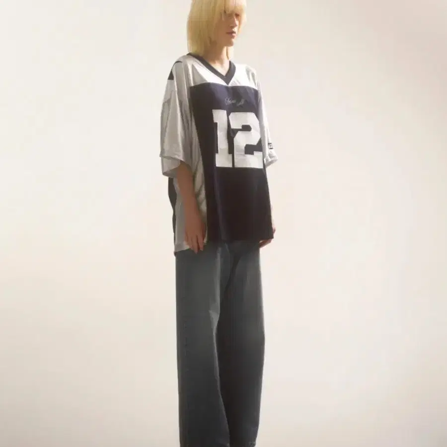 2000아카이브스 풋볼 져지 티셔츠 네이비