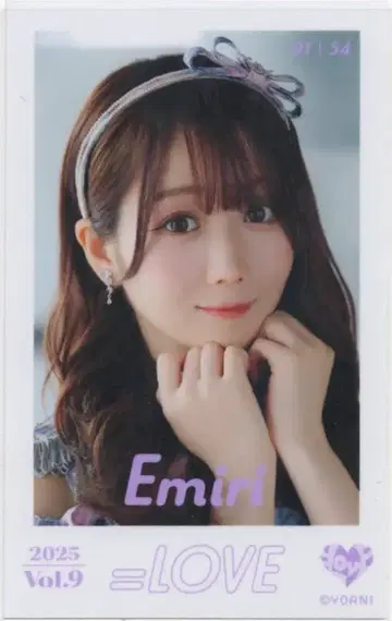 =LOVE 2025 VOL.9 오타니 에미리 미니 포토 카드 1/54