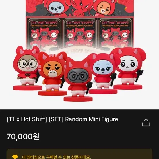 [T1 x 핫스터프] 랜덤 미니 피규어 세트 분철