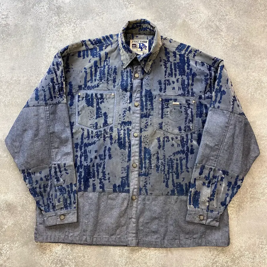 [3XL] 90s Phat Farm 팻팜 오버사이즈 데님 셔츠자켓