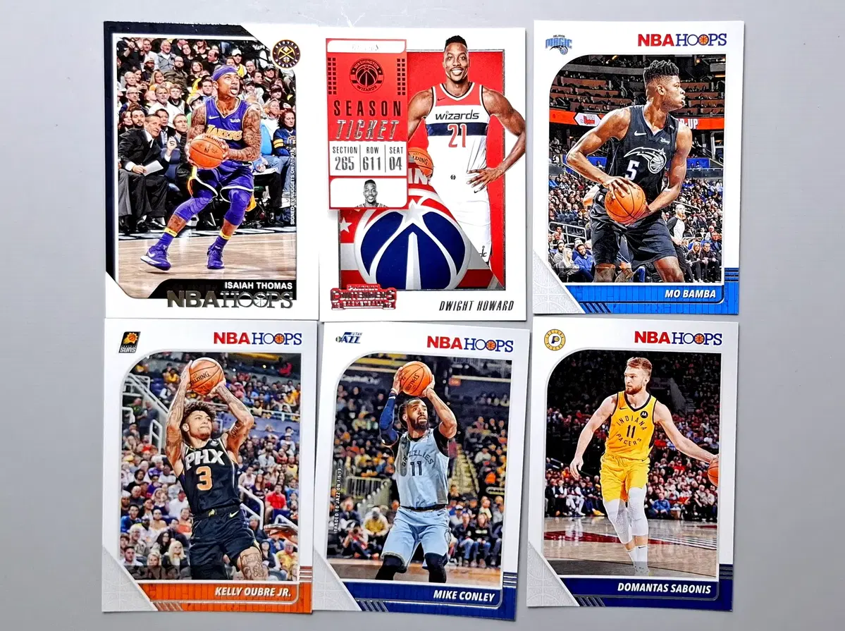 NBA 드와이트하워드 아이재야 토마스 사보니스등 6장 파니니 훕스