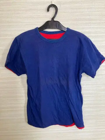 무지 champion 더블 페이스 T 네이비 레드