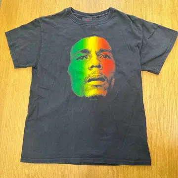 밥 말리 ZIONROOTSWEAR 양면 프린트 밴드 T셔츠 M 블랙