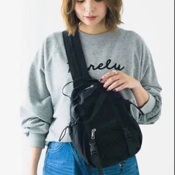 미사용 새상품 시마무라 marie 마리에 콜라보 멀티 백 블랙