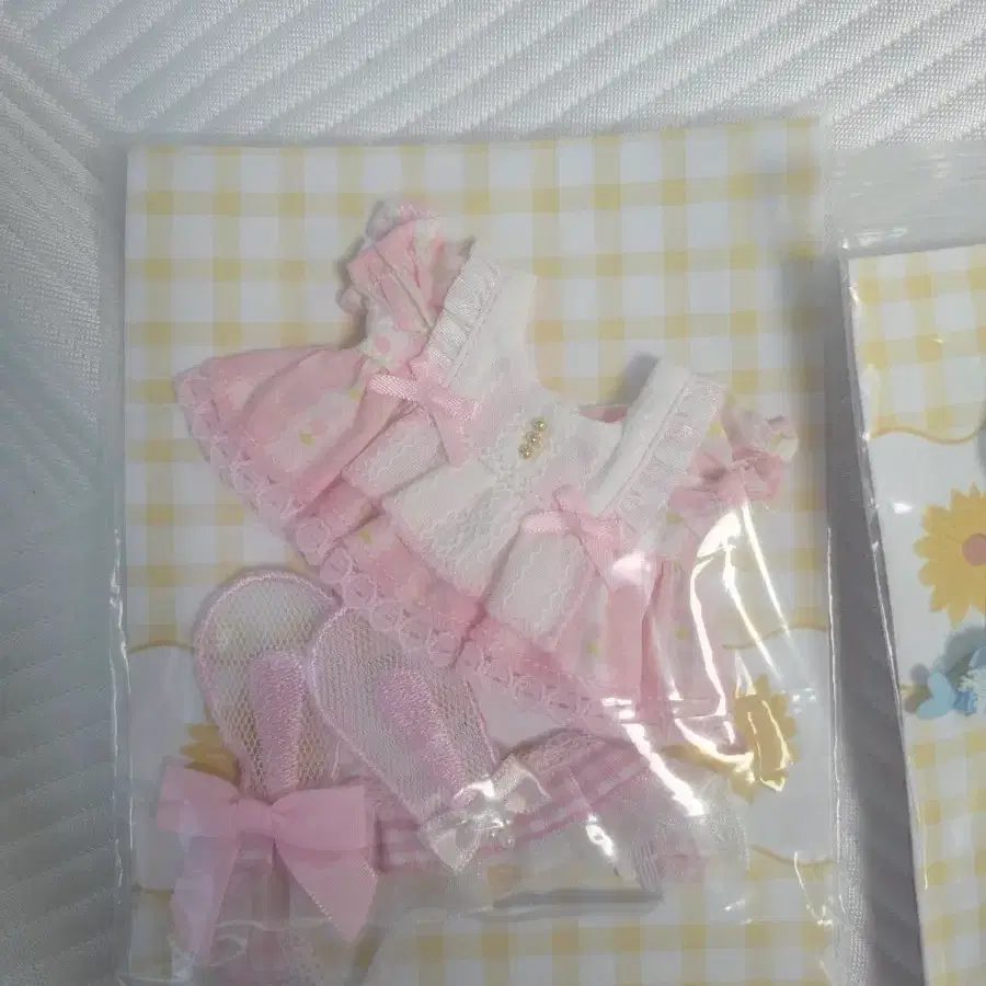 [미사용] 복동이옷장 파스텔 분홍 핑크 10cm 인형 옷