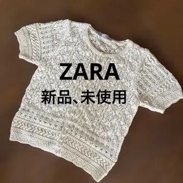 ZARA [ 새상품, 미사용 ] 모조 진주 버튼 포인트 니트 가디건