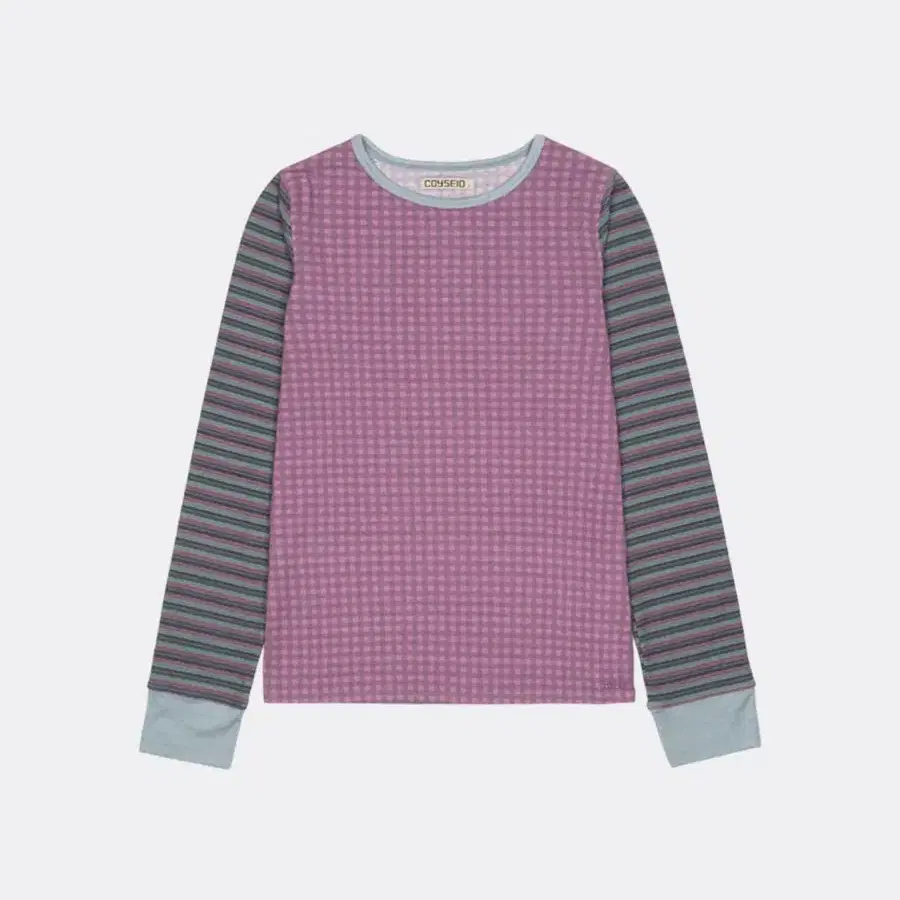 코이세이오 CHECK & STRIPE GRAPHIC LONG SLEEVE PINK