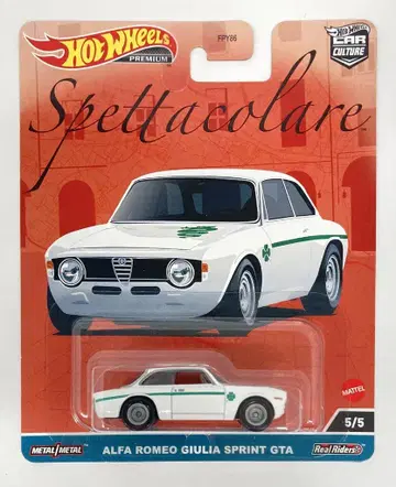 MATTEL HOTWHEELS Spettacolare HKC50 ALFA ROMEO GIULIA SPRINT GTA 5/5