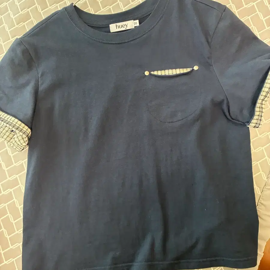 휴이 체크 롤업 티 네이비 size 0