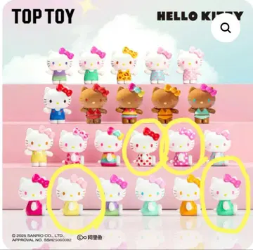 TOP TOY 헬로키티 썸머 레인보우 캔디 피규어 4종