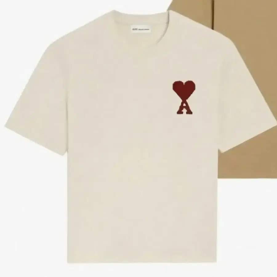 마지막 가격/아미 하트 로고 반팔 티셔츠 베이지 S/M/XL