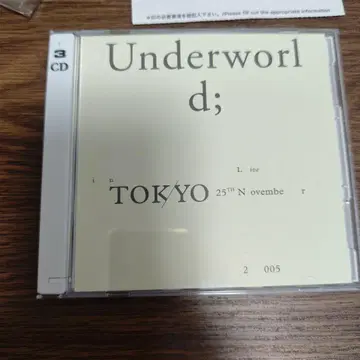 단종 CD UNDERWORLD LIVE 25TH NOVEMBER 2005