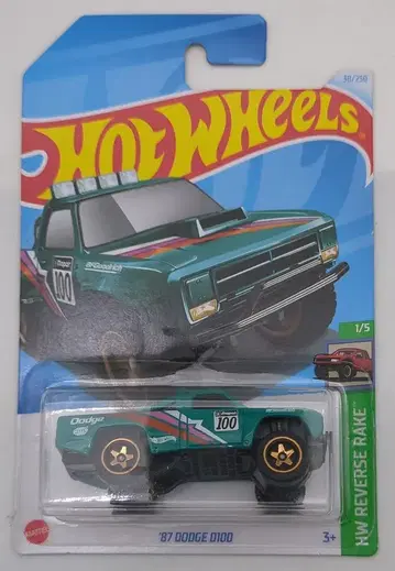 MATTEL HOTWHEELS HW 리버스 레이크 1/5 HTB89 '87 DODGE D100/그린 38/250