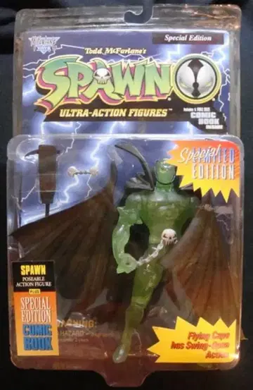 McFARLANE TOYS 포저블 액션 피규어 스폰 (클리어 그린) / 스페셜 리미티드 에디션