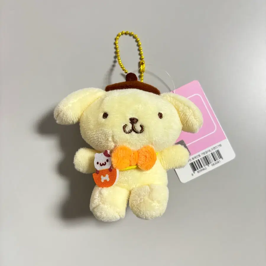 정품 산리오 폼폼푸린 프렌즈가방 인형 가방걸이 8cm 키링 머핀가방