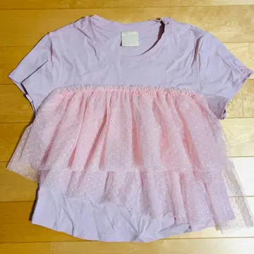 [ 미사용품 ] MAISON MARBLE Bloom Tulle Tee